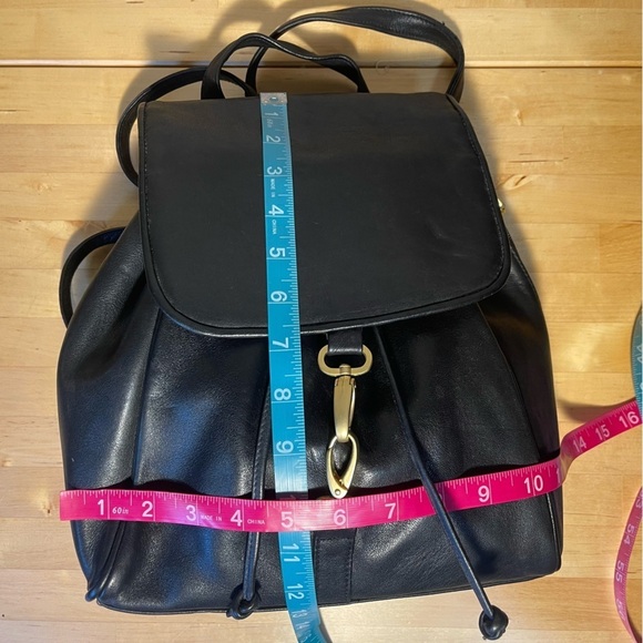 Saks Fifth Avenue Genuine Black Leather Backpac main image 10